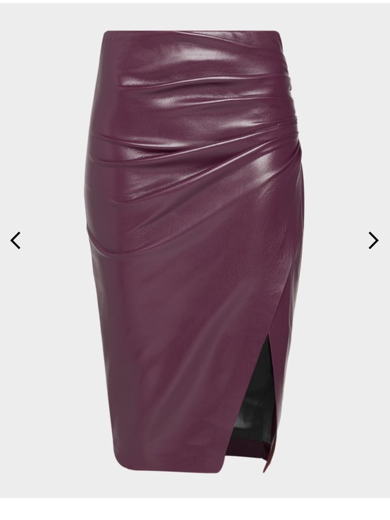 Generation Love Dresses & Skirts - Generation Love Gina Vegan Leather Midi Skirt Cabernet Plum Burgundy XS NWT